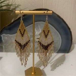 Elegant Beaded Fringe Earrings